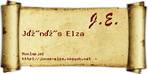 Jónás Elza névjegykártya