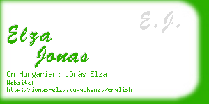 elza jonas business card
