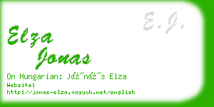 elza jonas business card